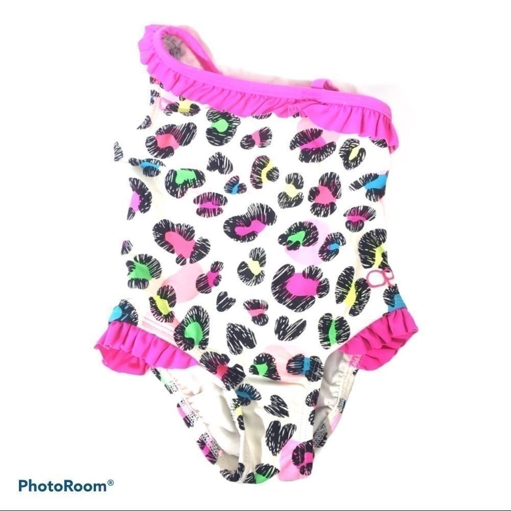 Op ocean pacific colorful leopard print swimsuit